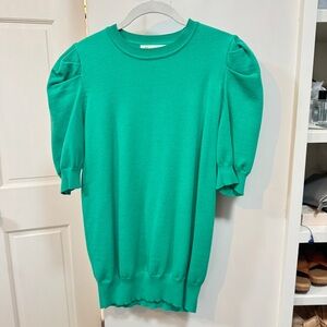 Green Puff Sleeve Women's Top - Vine and Love